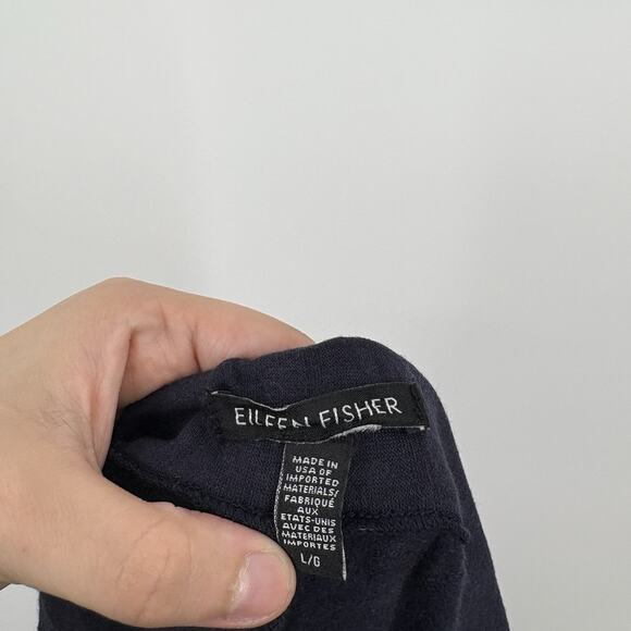 Eileen Fisher Pants Large Wool Tencel Soft Stretch Lagenlook Pull On Pockets - Picture 8 of 9